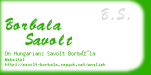 borbala savolt business card